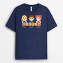 3204AFR1 papy version les petits enfants avec puzzle de mots tee shirt pour papy personnalise