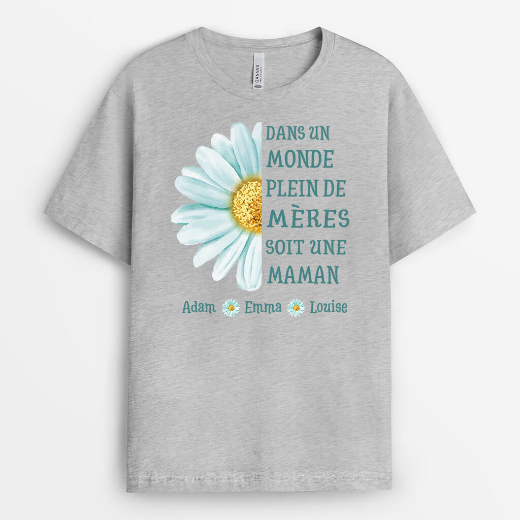 3210AFR2 dans un monde plein de grands meres version marguerite tee shirt mamie personnalise