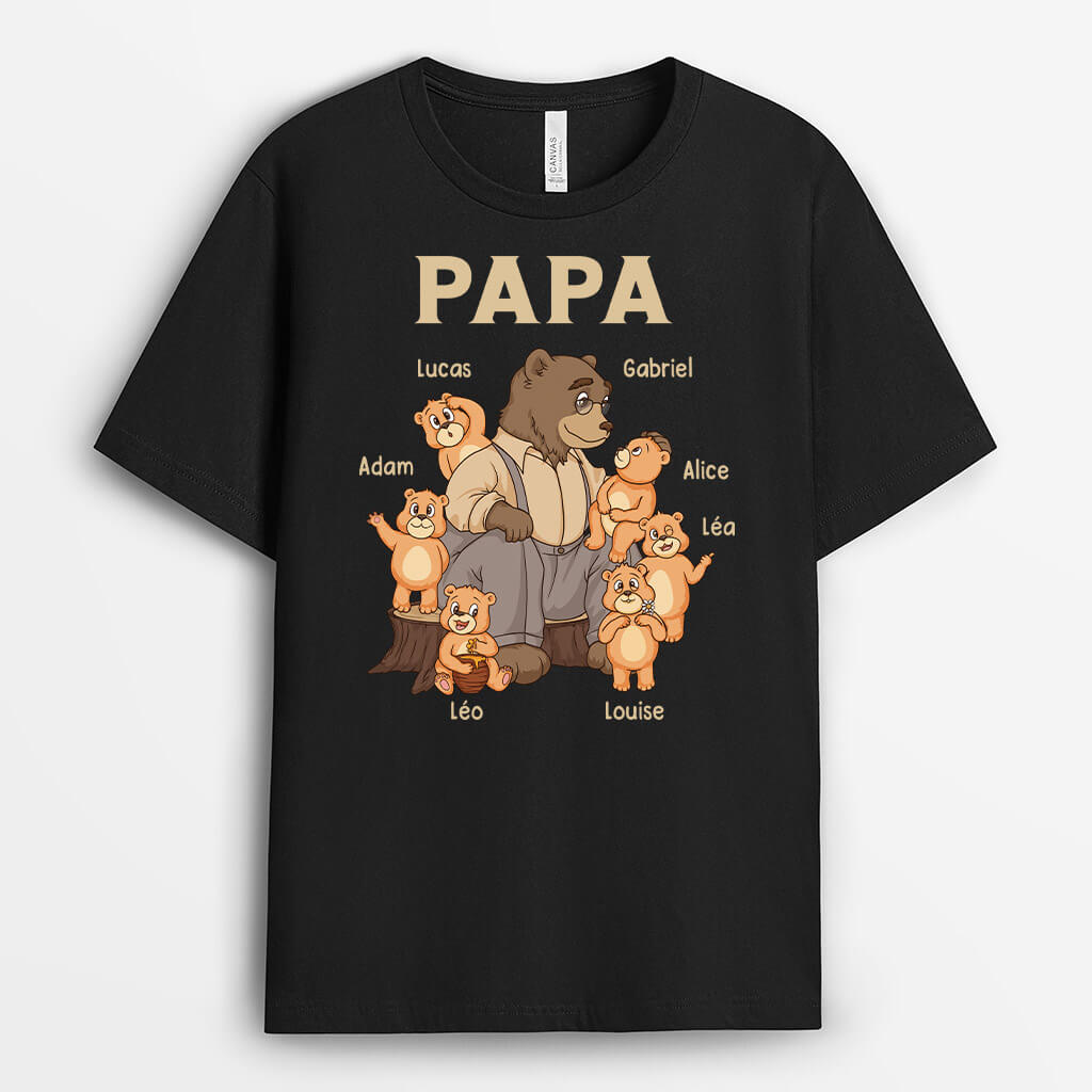 3213AFR2 papy ours vintage avec ses petits enfants t shirt personnalise pour papy_f09a3c3d d261 4c81 bdf0 6f9d6fe2d237