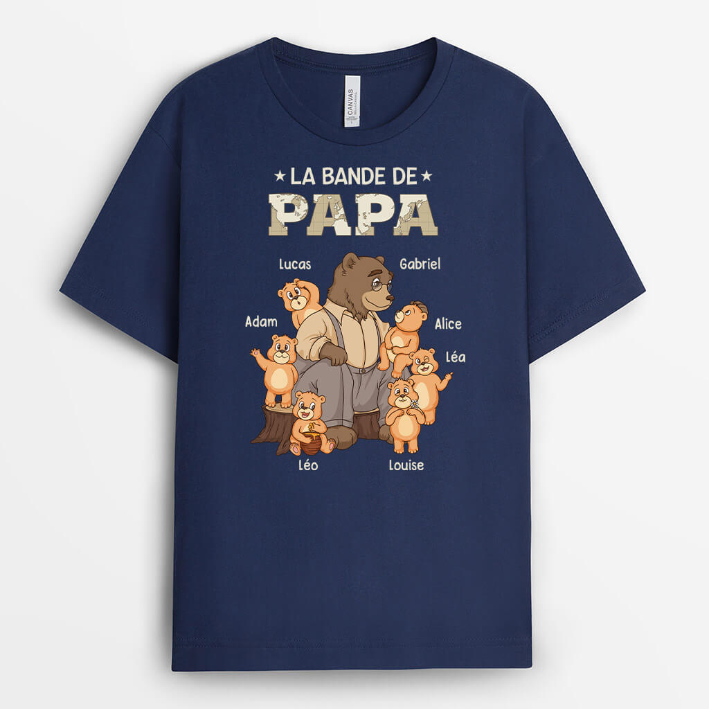 3214AFR2 la bande a papy ours vintage version carte tee shirt papy personnalise