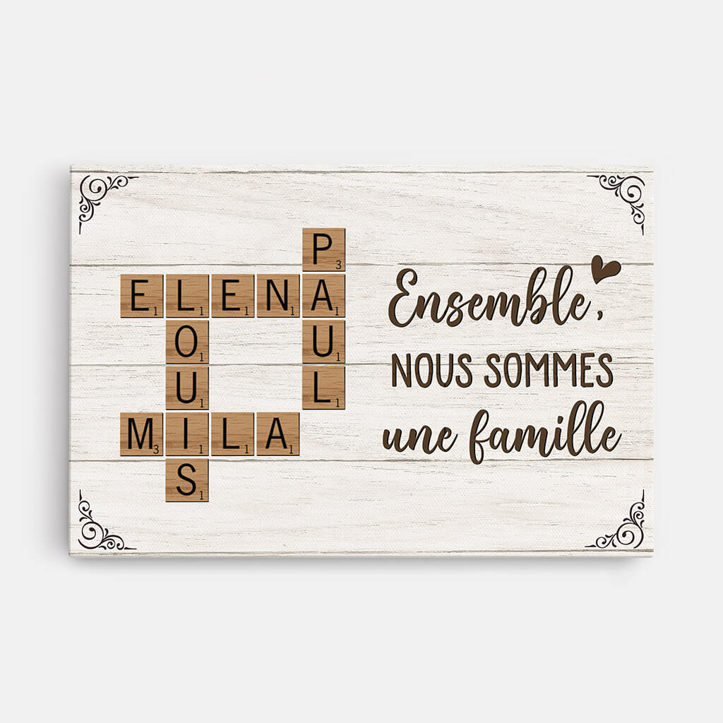 Ensemble nous formons une famille toile famille personnalisable Cadeau de naissance original et utile