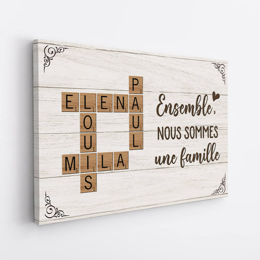 3221CFR2 ensemble nous formons une famille toile famille personnalisable