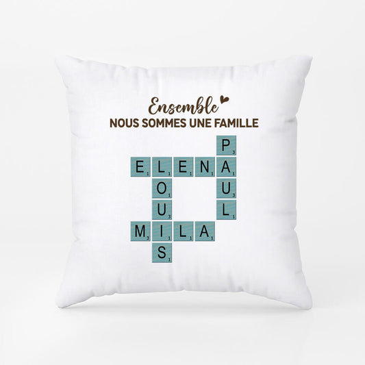 3221PFR2 ensemble nous formons une famille coussin personnalise pour famille