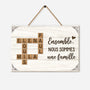 3221QFR1 plaque en bois personnalisee a suspendre ensemble nous formons une famille 3221q6f5i