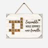 3221QFR1 plaque en bois personnalisee a suspendre ensemble nous formons une famille 3221q6f5i