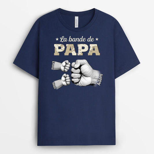 3231AFR2 la bande a papy version carte avec les bosses de poing t shirt papy personnalise