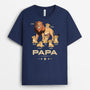 3232AFR2 papy lion avec etoiles t shirt personnalise pour papy