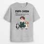 3239AFR2 definition de papa chien mignon t shirt chien personnalise