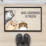 3245DFR2 nous gouvernons la maison avec portraits de chat t shirt personnalise chat