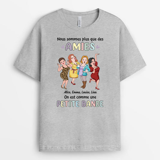 3257AFR2 nous sommes plus que des soeurs t shirt personnalise humour pour soeur