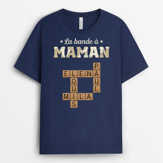 3261AFR2 la bande a papy version carte avec mots croises tee shirt grand pere personnalise