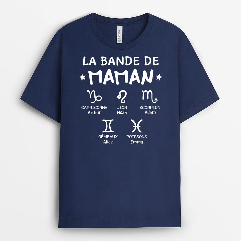 3268AFR2 la bande a papy version les signes du zodiaque tee shirt papy personnalise