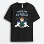 3282AFR1 je peux pas je suis en pyjama version cartoon t shirt homme personnalise