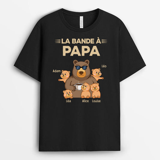 3287AFR2 la bande a papy ours cool et mignon tee shirt grand pere personnalise