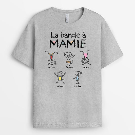 3290AFR2 la bande a papy espiegle version bonhommes allumettes tee shirt papy personnalisable