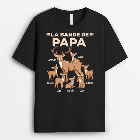 3292AFR2 la bande a papy cerf tee shirt personnalise papy