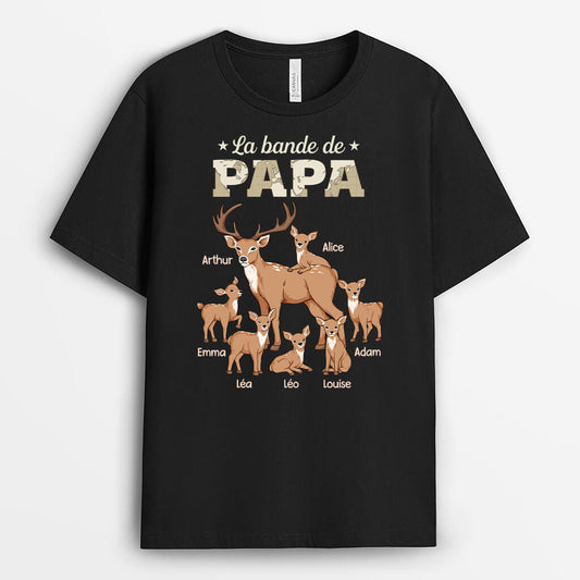 3293AFR2 la bande a papy cerf version carte tee shirt personnalise papy