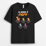 3306AFR1 la bande a papy version dinosaures cool en course t shirt papy personnalise