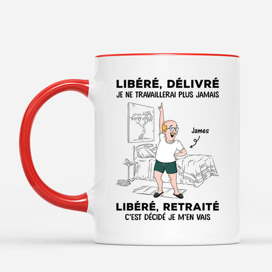 3316MFR2 libere delivre version femme en pyjama mug retraite personnalise femme