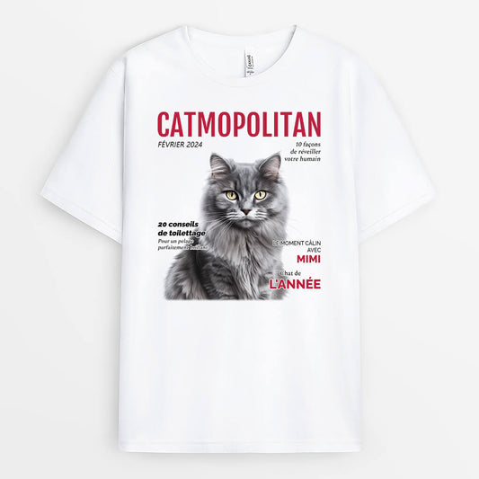 3326AFR1 catmopolitan t shirt personnalise chat