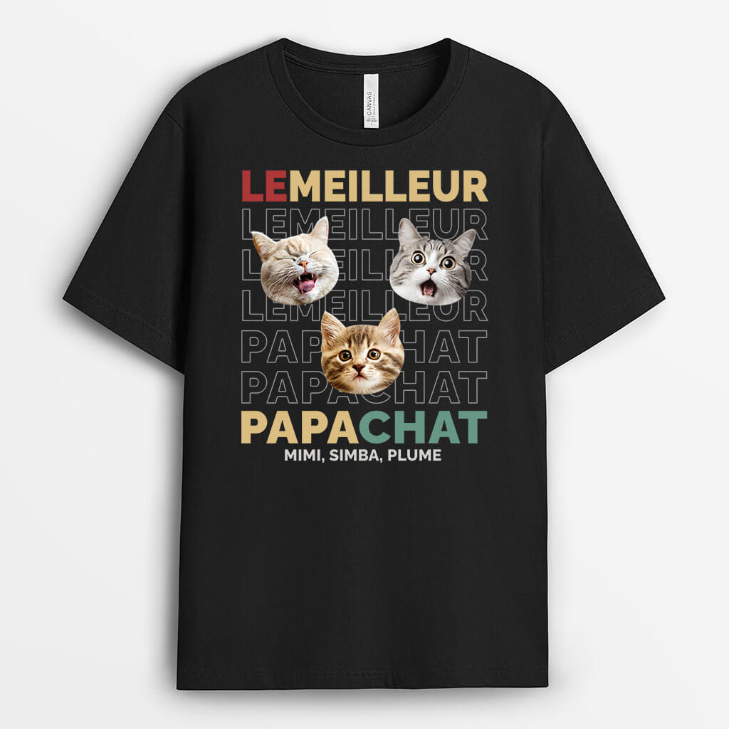 3329AFR1 la meilleure maman chat du monde style hip hop pour chat t shirt personnalise chat