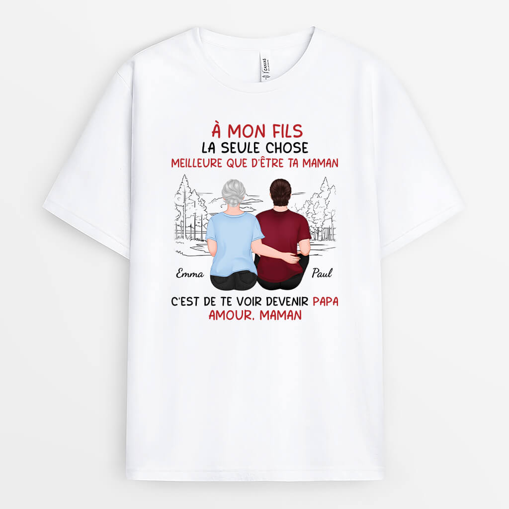 3331AFR1 a mon fils t shirt pour fils personnalise