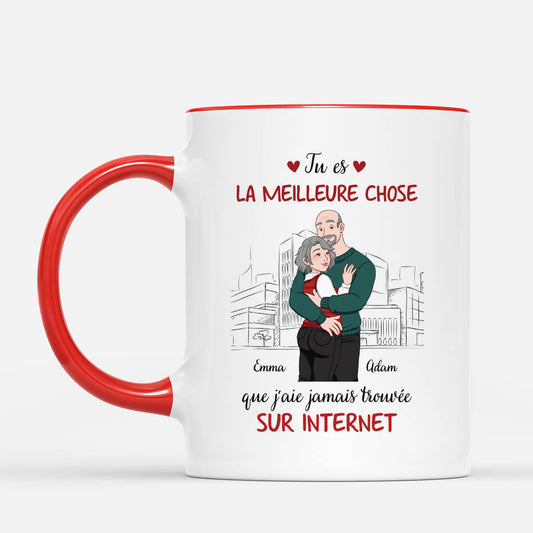 3332MFR2 la meilleure chose que jaie jamais trouvee sur internet mug pour couple personnalise