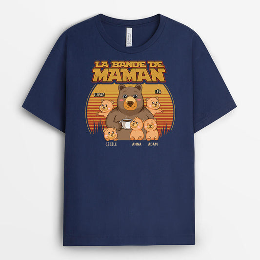 3344AFR2 la bande a papy ours sauvage t shirt personnalise pour papy