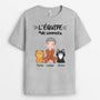 3353AFR2 lequipe de sommeil version chats en hiver t shirt personnalise pour amoureux des chats