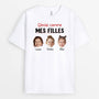 3354AFR1 genial comme mes petits enfants avec visages t shirt personnalise pour mamie