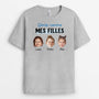 3354AFR2 genial comme mes petits enfants avec visages t shirt personnalise pour mamie