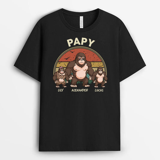 3357AFR1 papy king kong vintage tee shirt pour papy personnalise