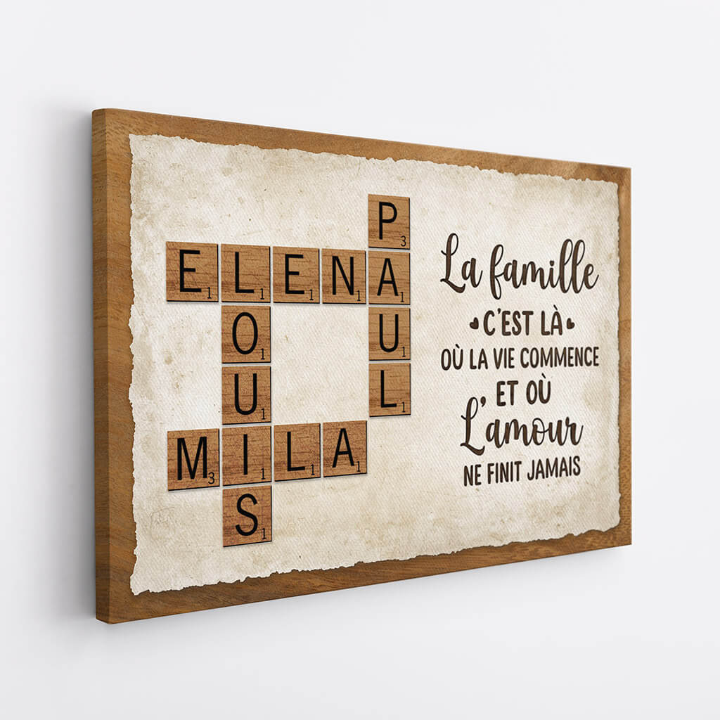 Ensemble Nous Sommes Une Famille – Toile Mural Sur Mesure - Cadeau Plus