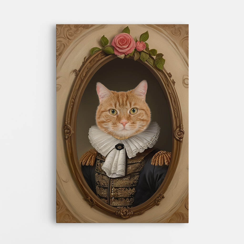 3373CFR1 portrait du chat royal toile personnalisable avec chat