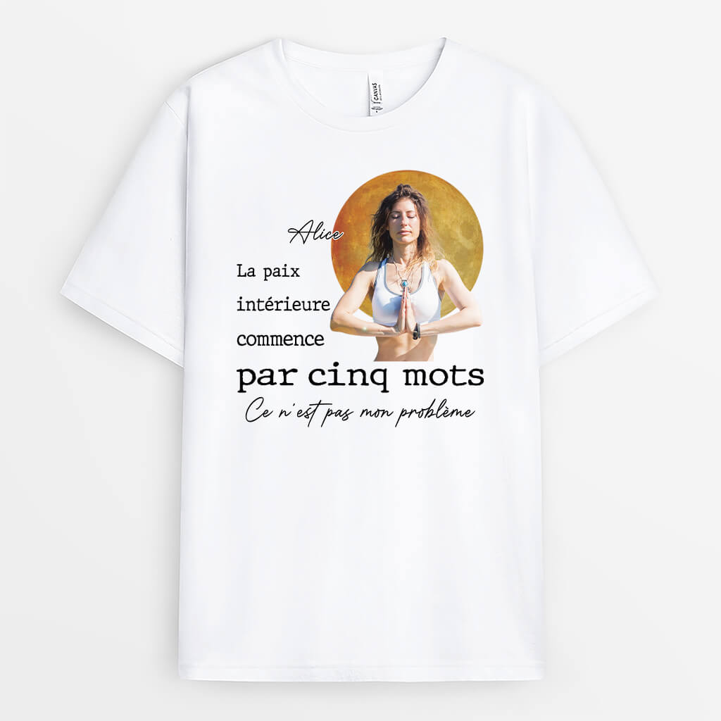 3375AFR1 ce nest pas mon probleme t shirt personnalise femme humour