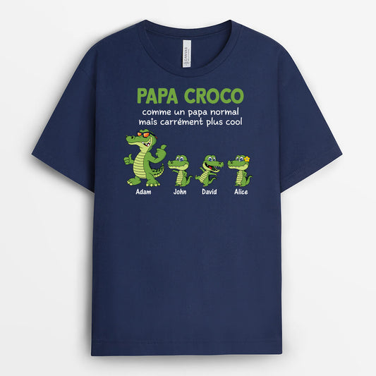 3380AFR2 papy crocodile comme normal mais plus cool t shirt papy personnalise