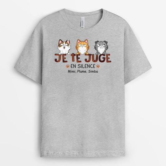 3390AFR2 je te juge en silence version chat t shirt personnalise chat