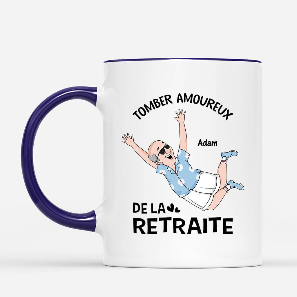 3399MFR2 tomber amoureuse de la retraie mug retraite femme