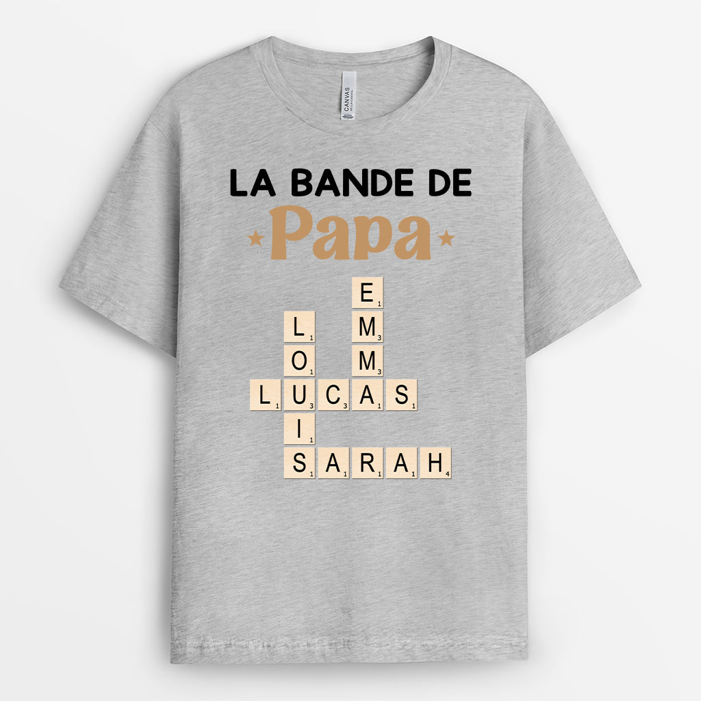 3402AFR2 t shirt personnalise_ homme la bande a papa mots croises 3402a5m5b
