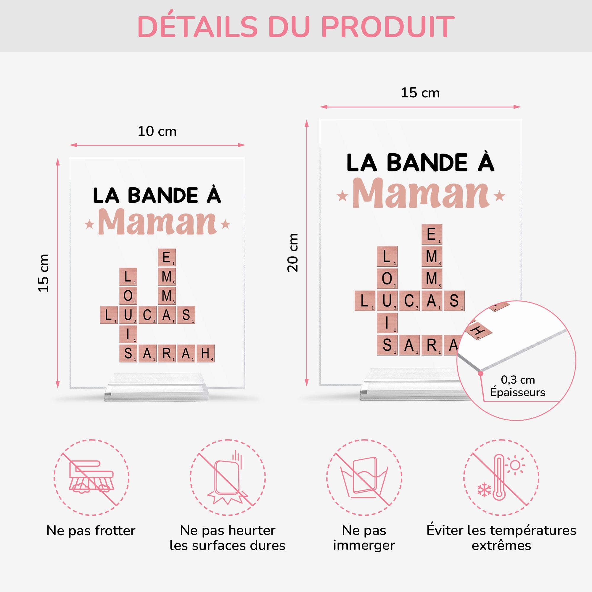 3402RFR4 plaque en acrylique personnalisee la bande a papy cadeau mots croises 3402r8q5b