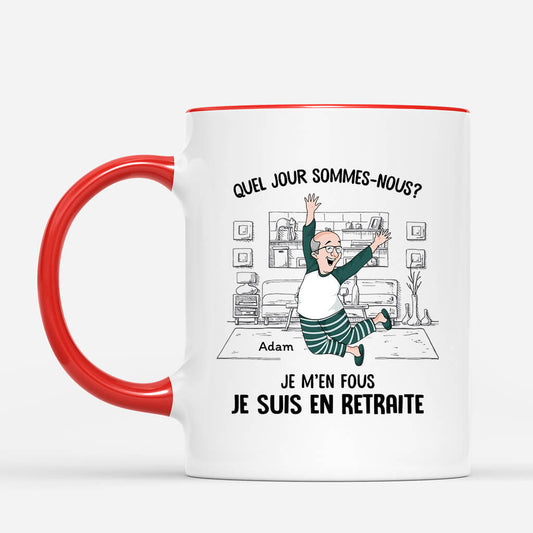 3404MFR2 quel jour sommes nous aujourdhui version femme joyeuse mug personnalise retraite