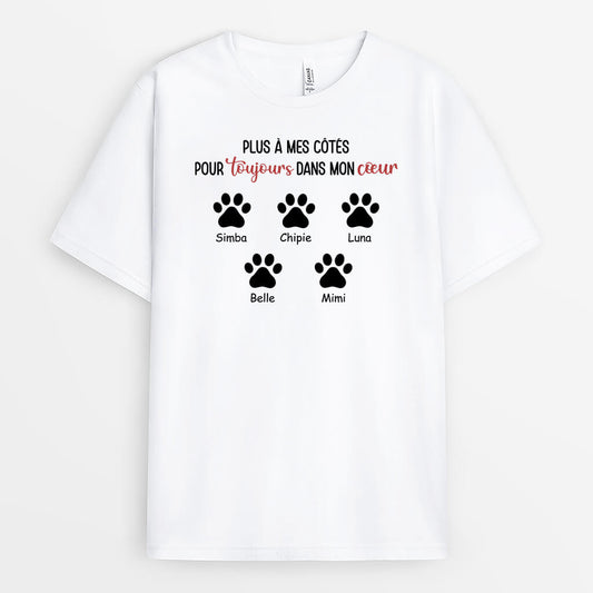 3421AFR1 plus a mes cotes pour toujours dans mon coeur t shirt personnalise avec animaux