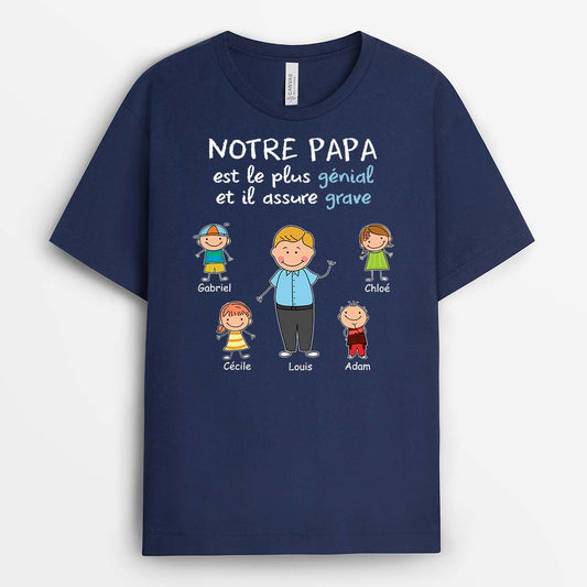 3423AFR2 notre mamie est la plus geniale t shirt personnalise mamie