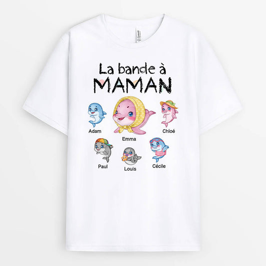 3432AFR2 la bande a papy dauphin t shirt personnalise papy