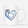 3451MFR1 papa papy avec coeurs bleus mug pour papy personnalisable