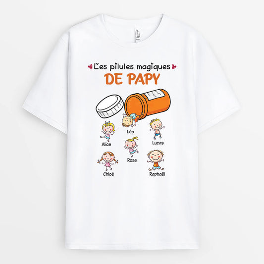 3453AFR1 les pilules du bonheur de papy t shirt personnalise papy