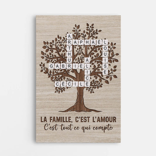 3459CFR1 toile la famille lamour version mots croises personnalisee