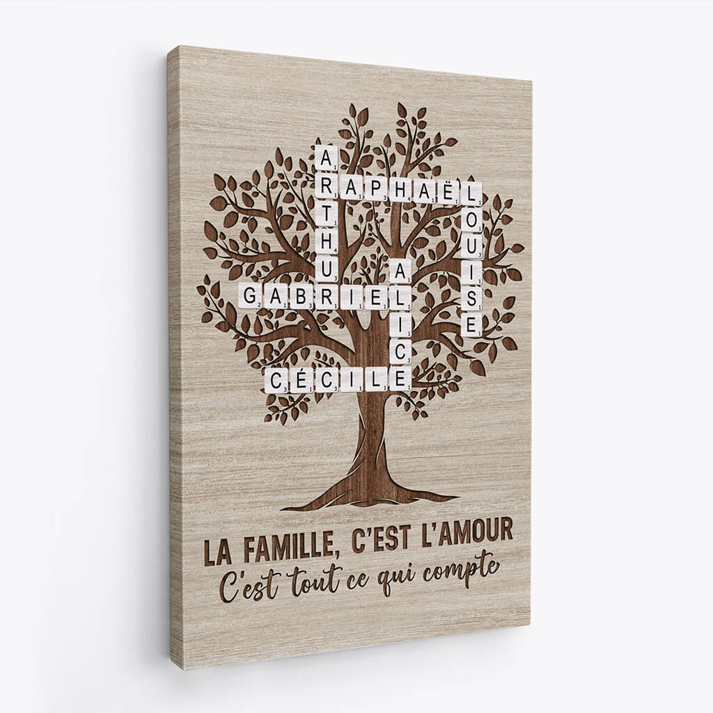 3459CFR2 toile la famille lamour version mots croises personnalisee