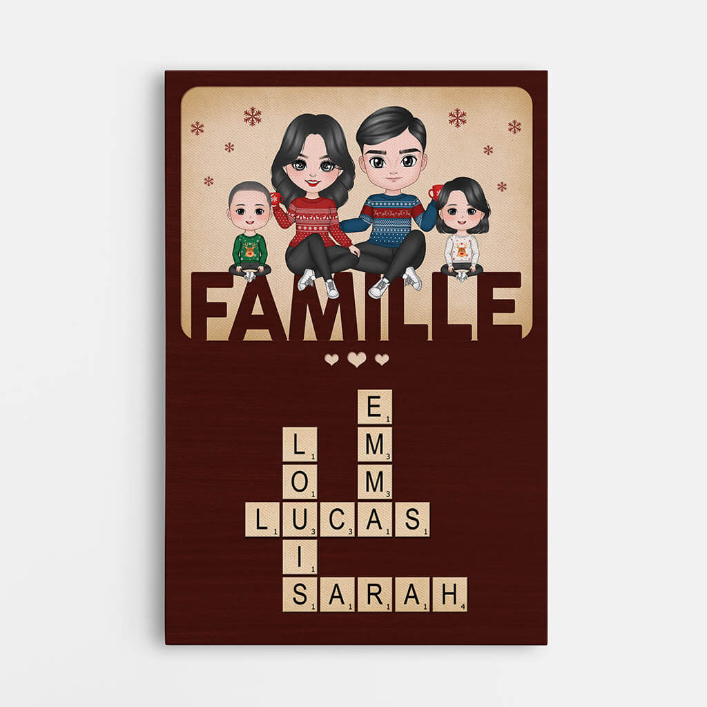 3461CFR1 famille version noel avec mots croises toile famille personnalisable_f00e5c87 1cab 4e23 822f 9f3ed2d43791