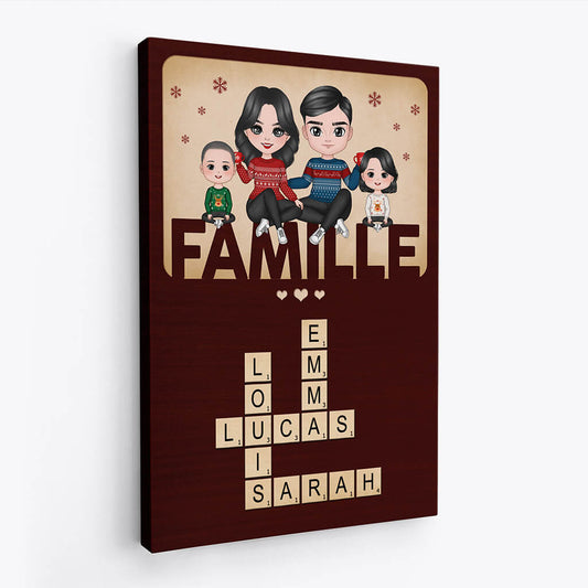 3461CFR2 famille version noel avec mots croises toile famille personnalisable_1759bc42 22f9 4138 b77a 1e78950490a2